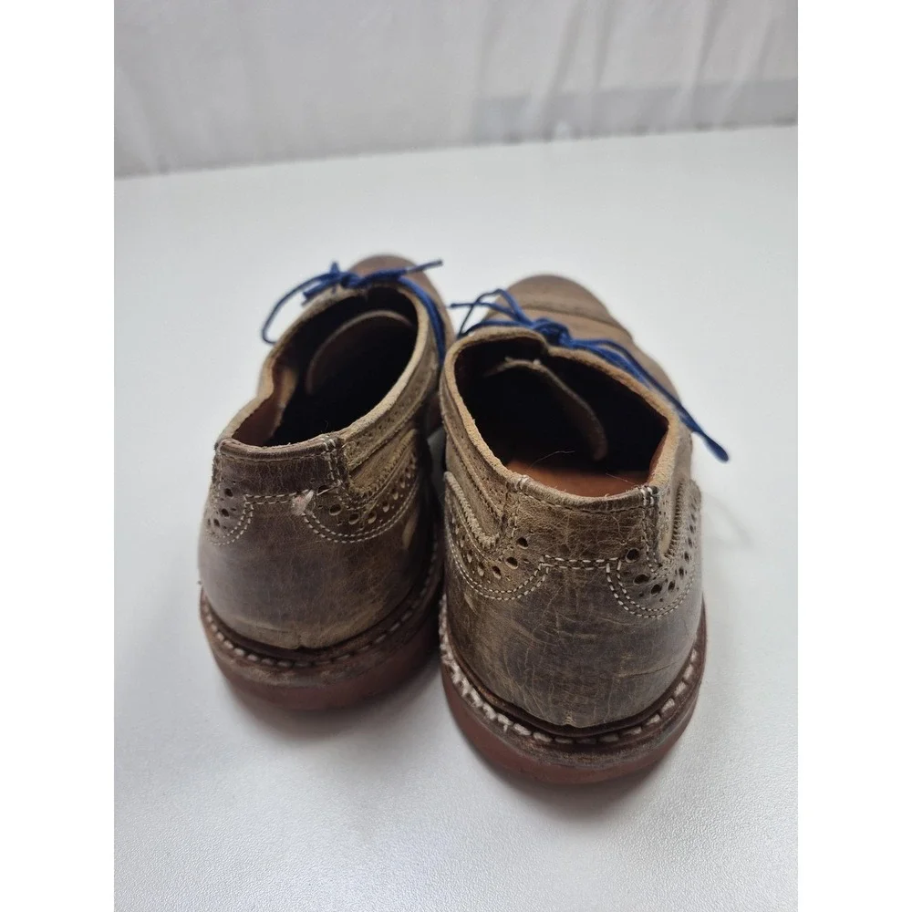 Allen Edmonds Buckstrand Shoes Mens Size 10 B Brown Wingtip Oxford Vibram Sole